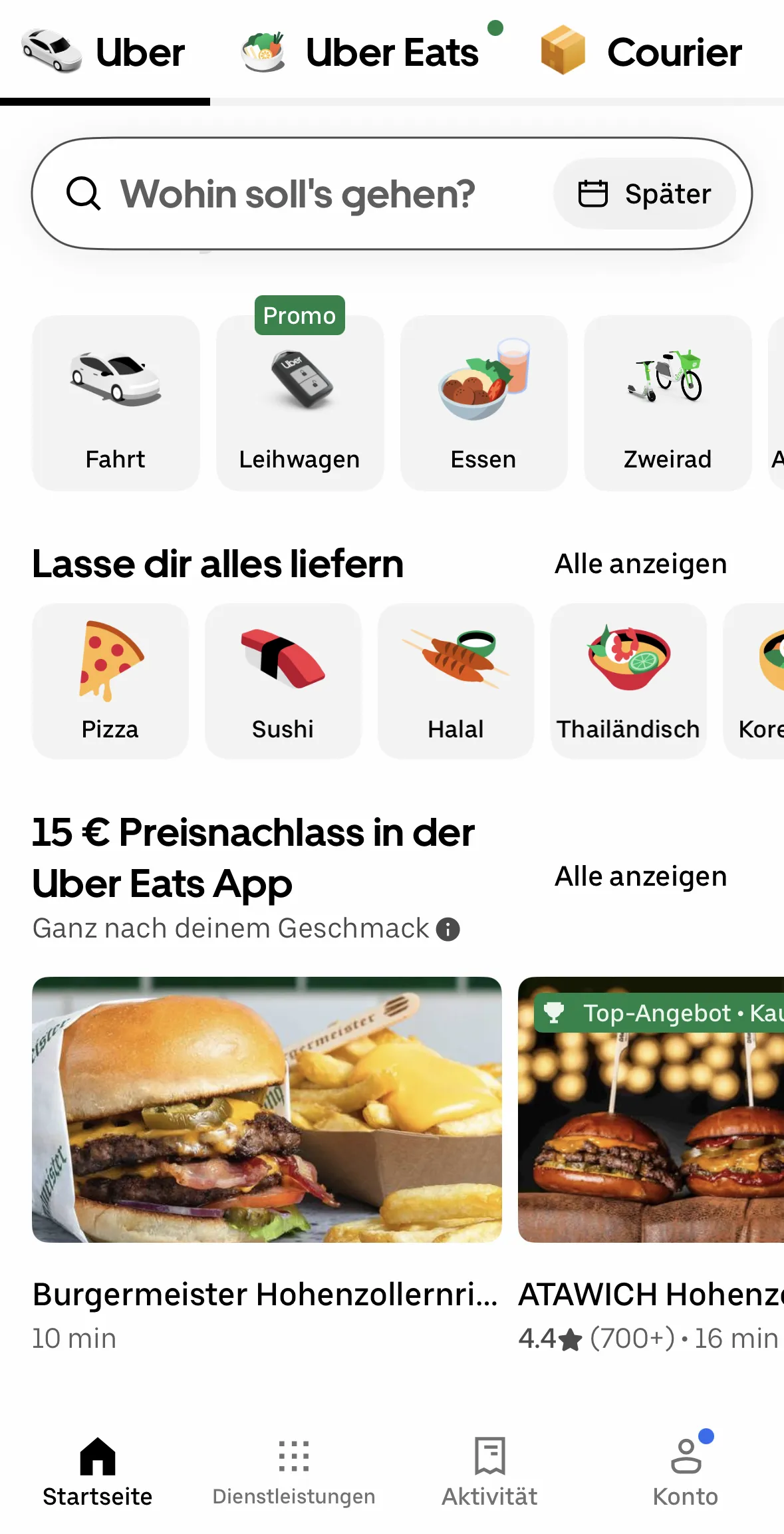 Uber App Screenshot Uber App Screenshot