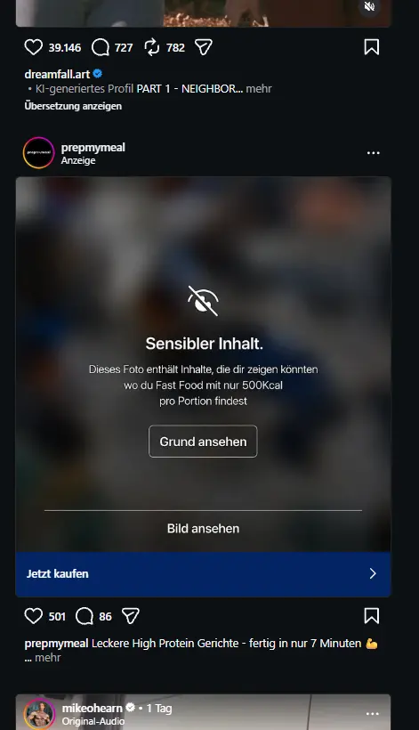 Instagram Werbeanzeige Beispiel 2026 09 18